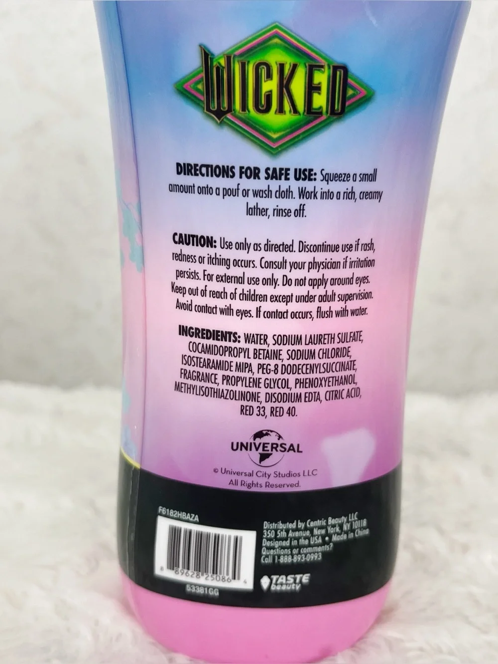 Wicked Universal Studios Glinda Good Witch Cherry Blossom Body Wash 8 Oz